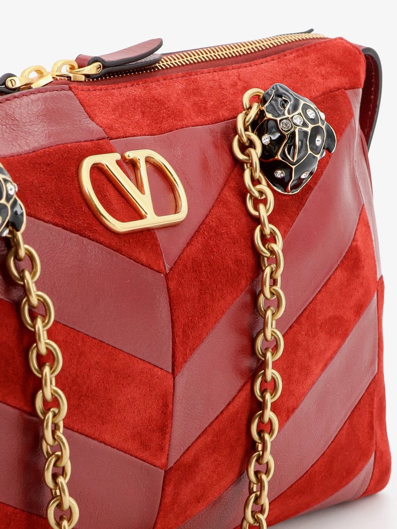 crossbody bag panthea red suede/leather by Selfnex