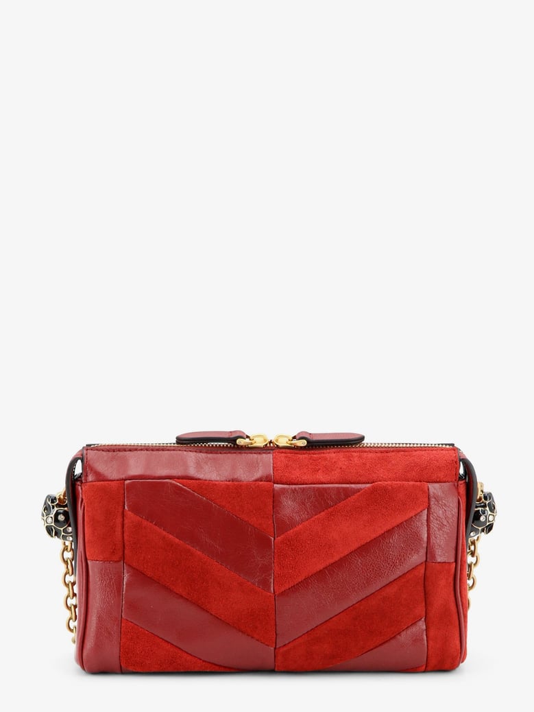 crossbody bag panthea suede & leather red by Selfnex