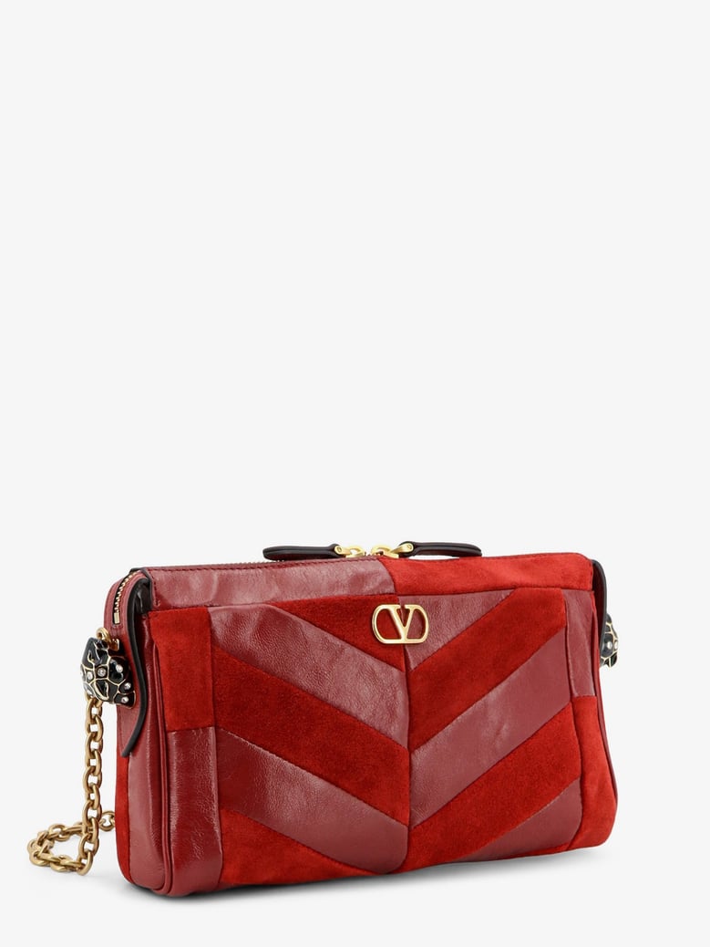 crossbody bag panthea suede & leather red by Selfnex