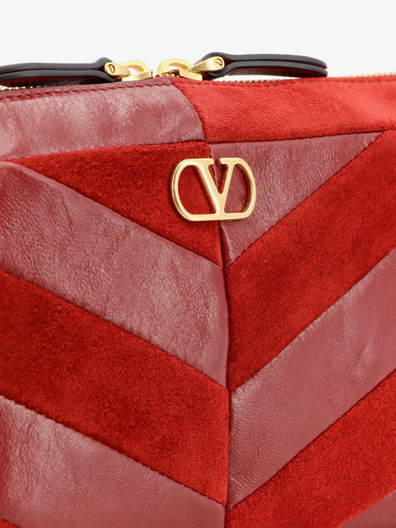 crossbody bag panthea suede & leather red by Selfnex