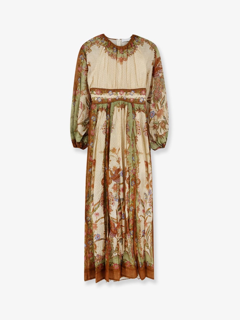 dress indra cotton and silk beige by Selfnex