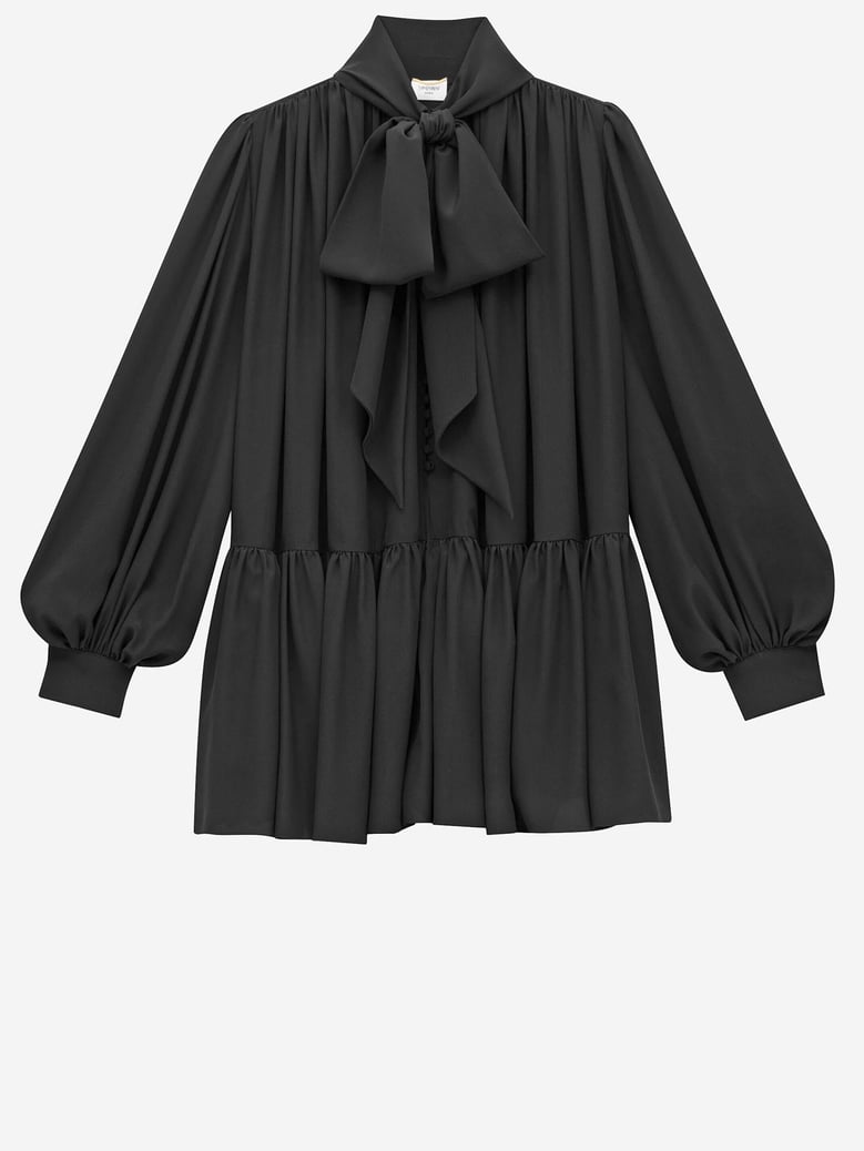 dress silk crepe black by Selfnex