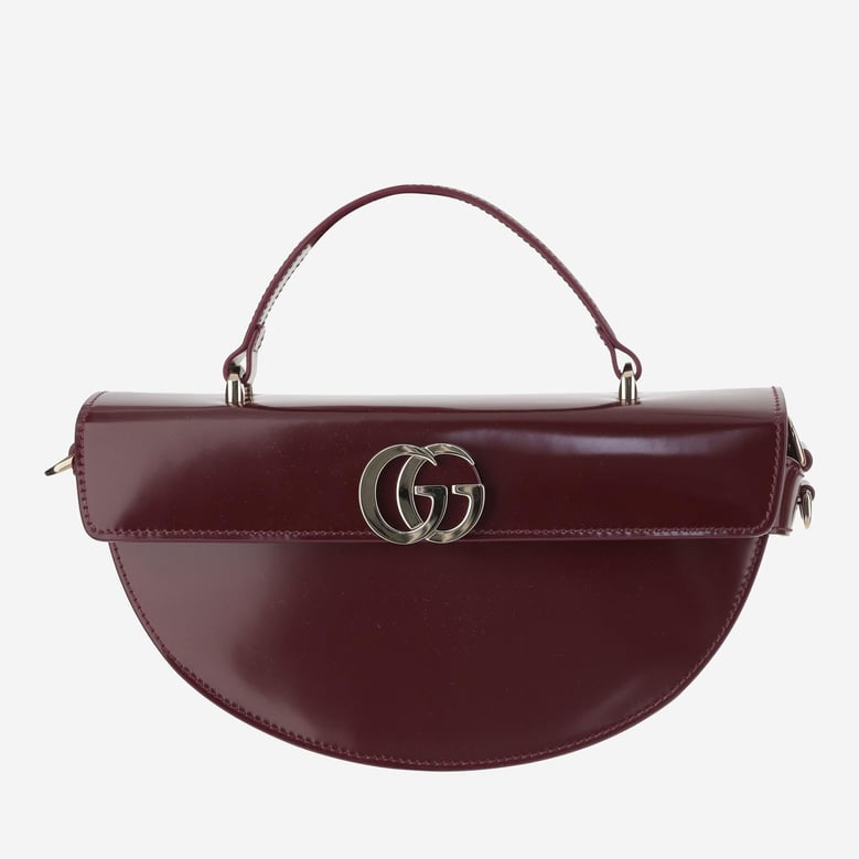 leather logo hand bag small by Selfnex