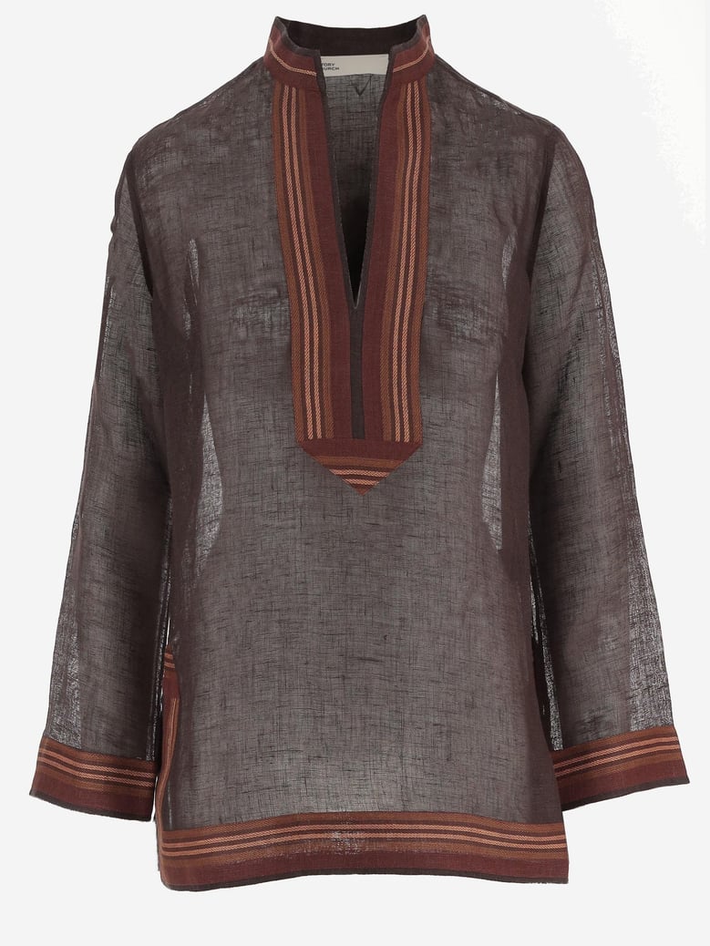 striped linen tunic by Selfnex