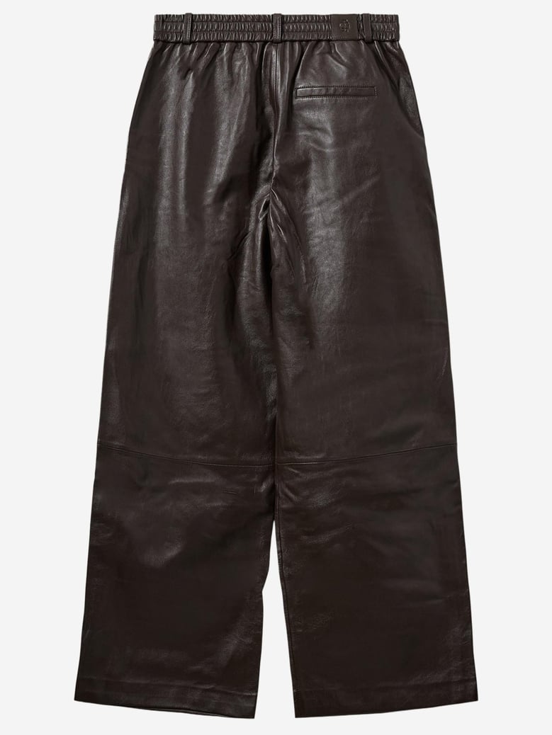 lambskin trousers with elasticated waistband by Selfnex