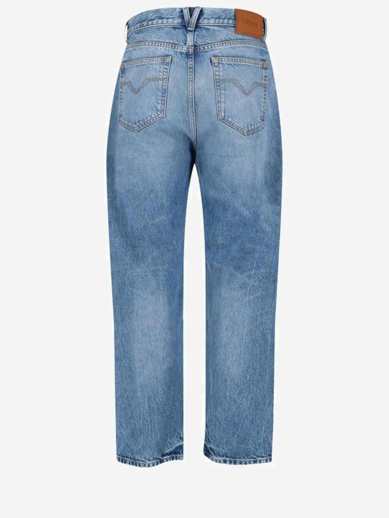 cotton jeans with logo detail by Selfnex