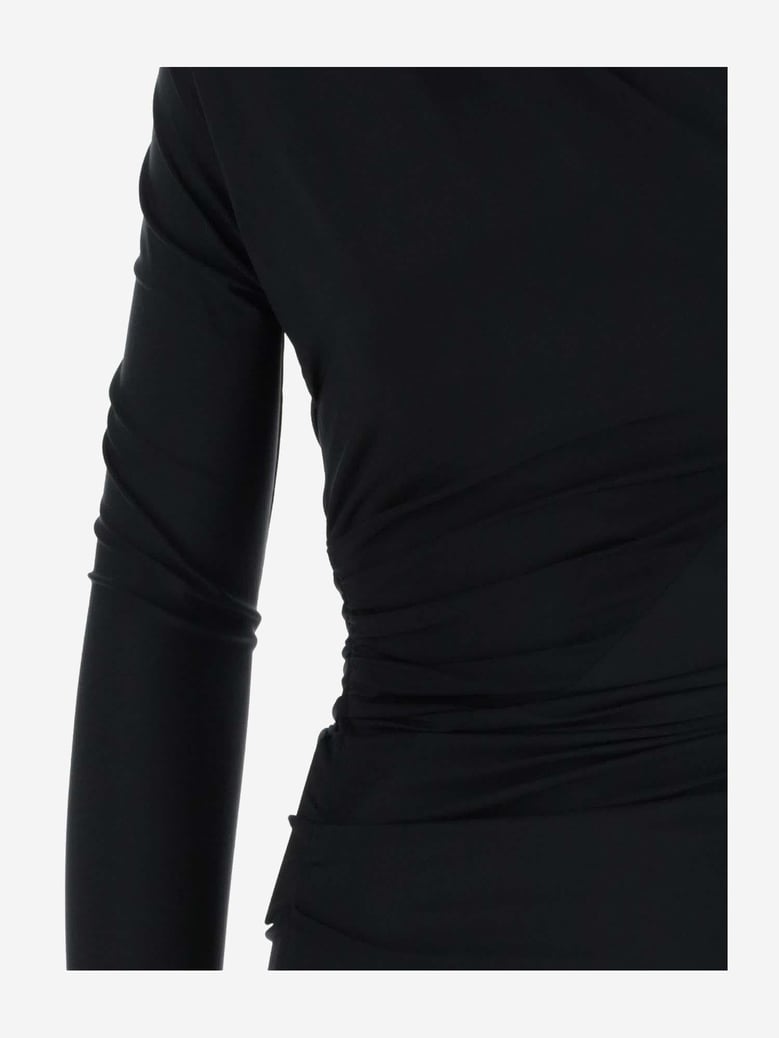 top asymmetrical cupro blend by Selfnex