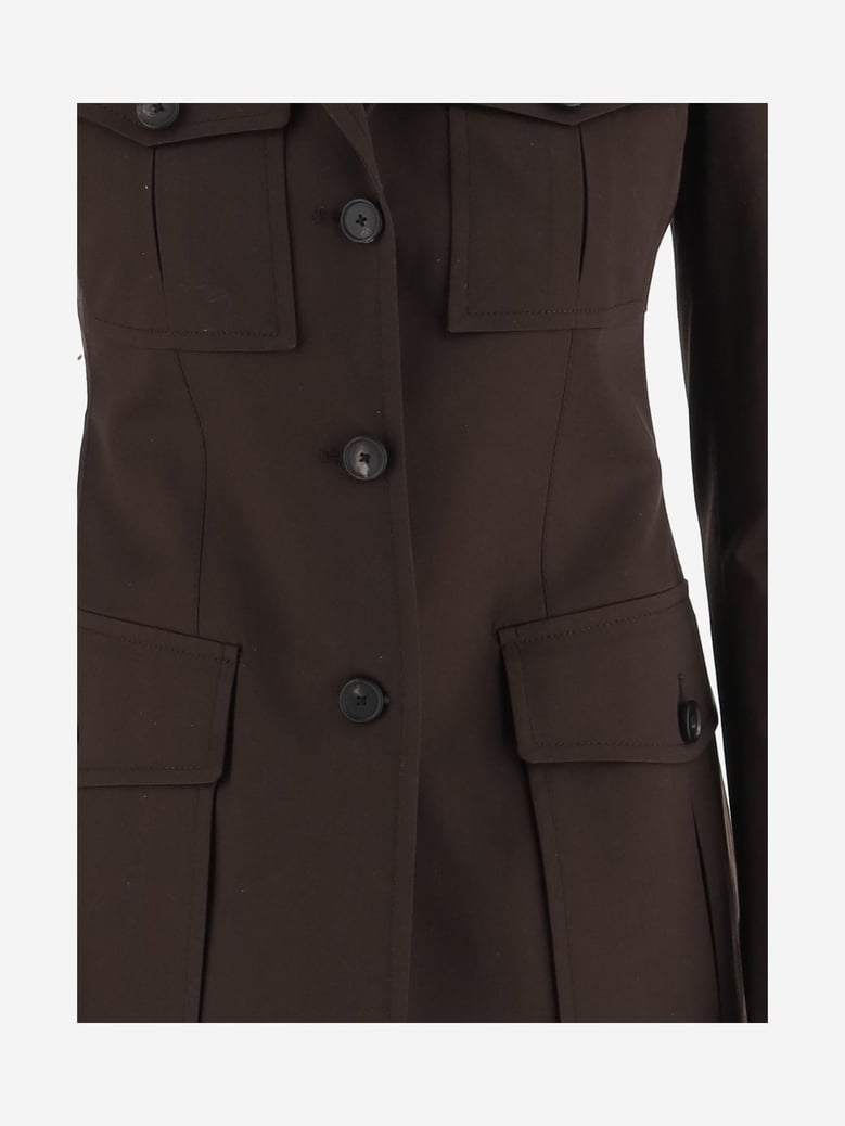 jacket stretch cotton brown by Selfnex