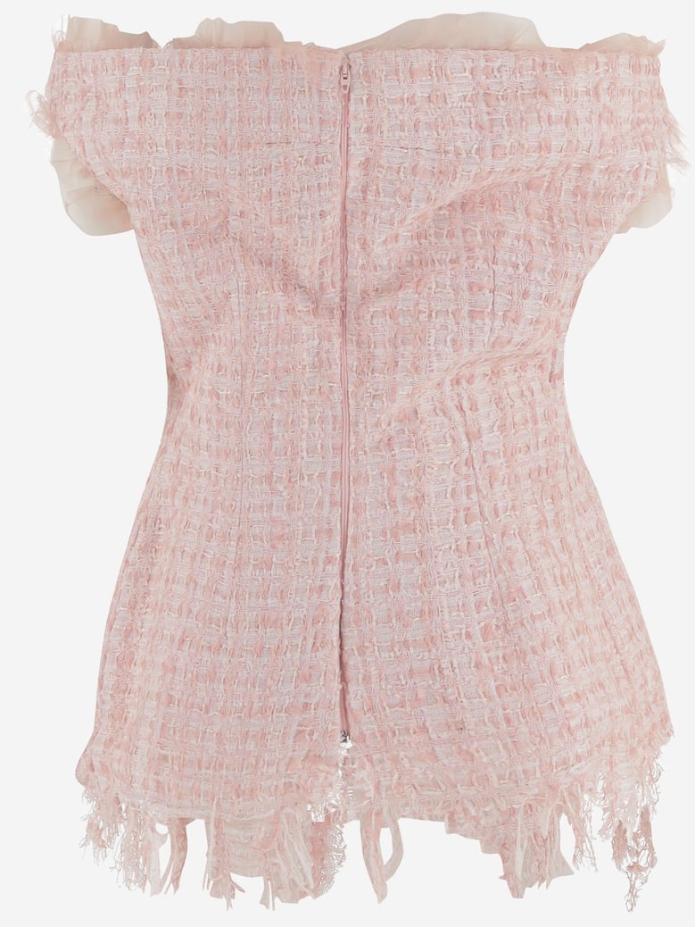 off-shoulder top pink by Selfnex