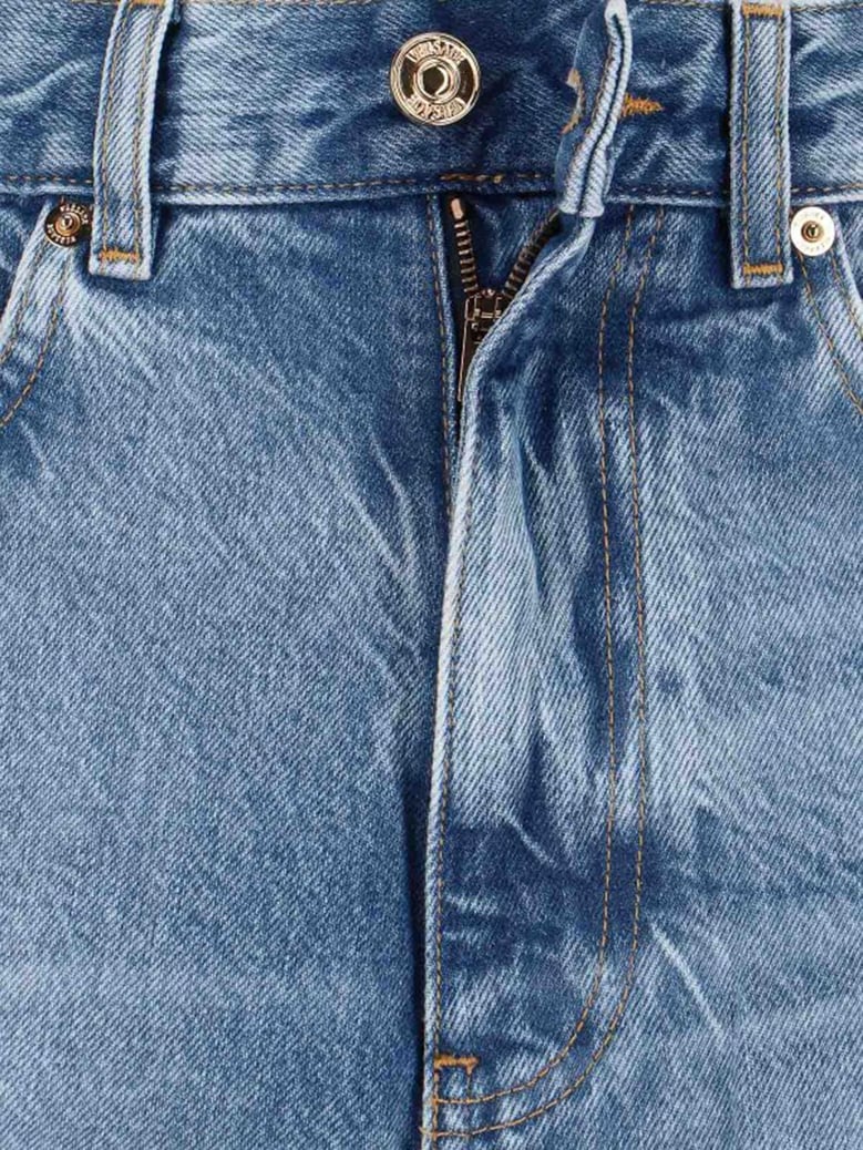 cotton jeans with logo detail by Selfnex