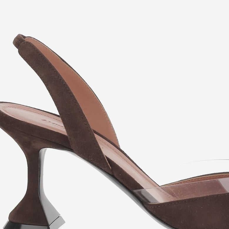 slingbacks lara suede dark brown by Selfnex