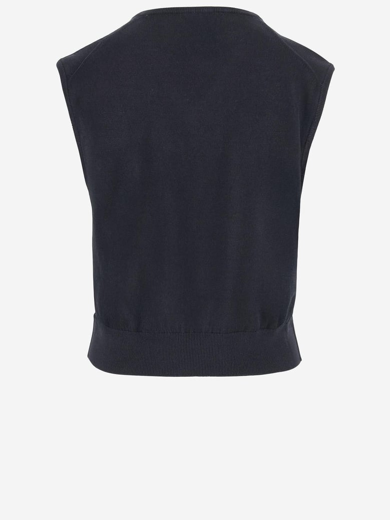 cotton and viscose twin-set sweater by Selfnex