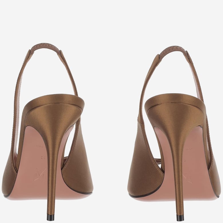 silk slingback brown by Selfnex
