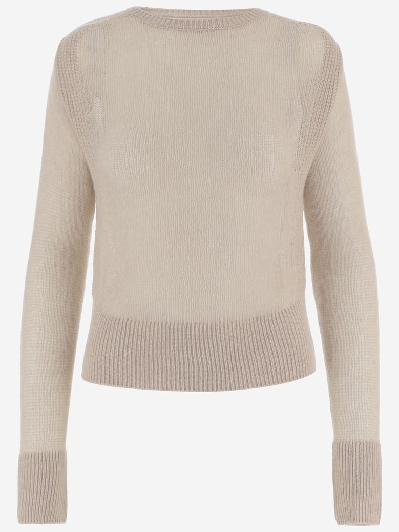 cashmere crew neck sweater by Selfnex