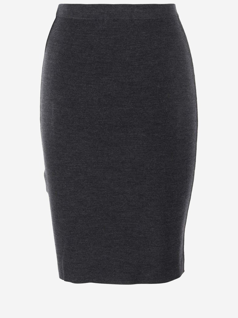 pencil skirt in cashmere, wool & silk by Selfnex