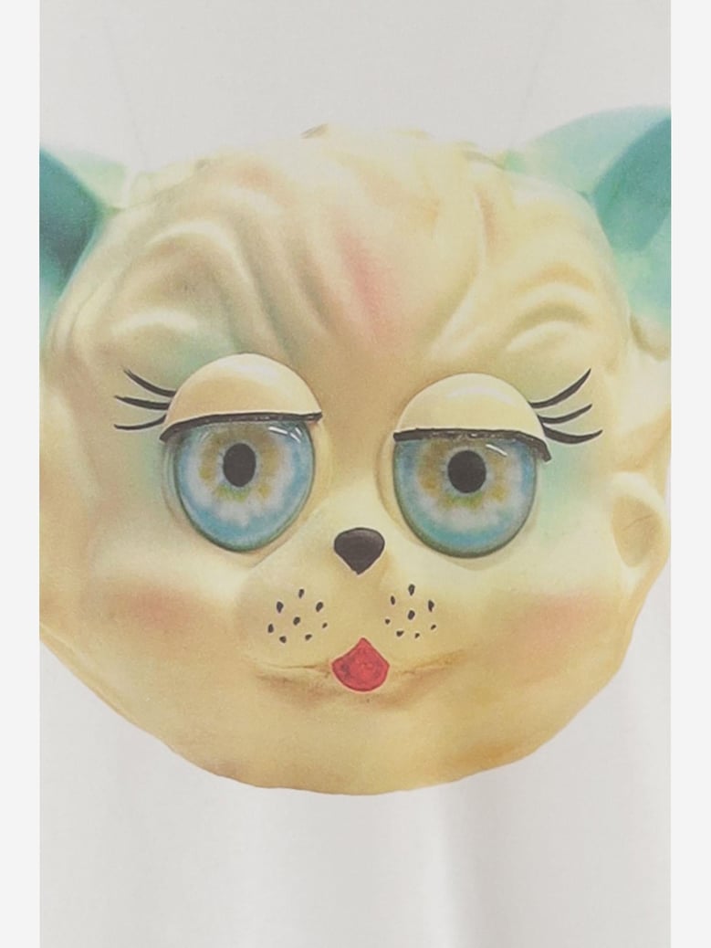 cotton t-shirt with le chat de la maison print by Selfnex