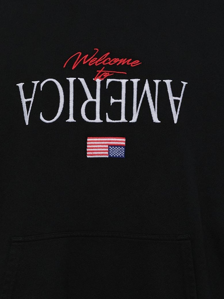 cotton sweatshirt black by Selfnex