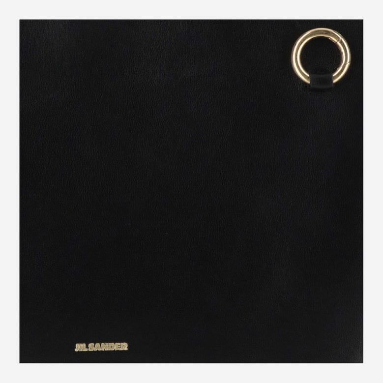 leather shoulder bag with logo by Selfnex