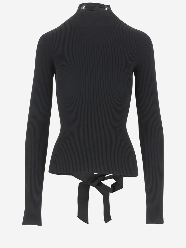 viscose blend turtleneck pullover by Selfnex