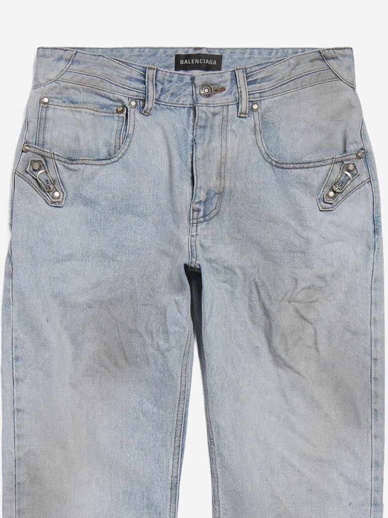 light blue cotton denim city jeans by Selfnex