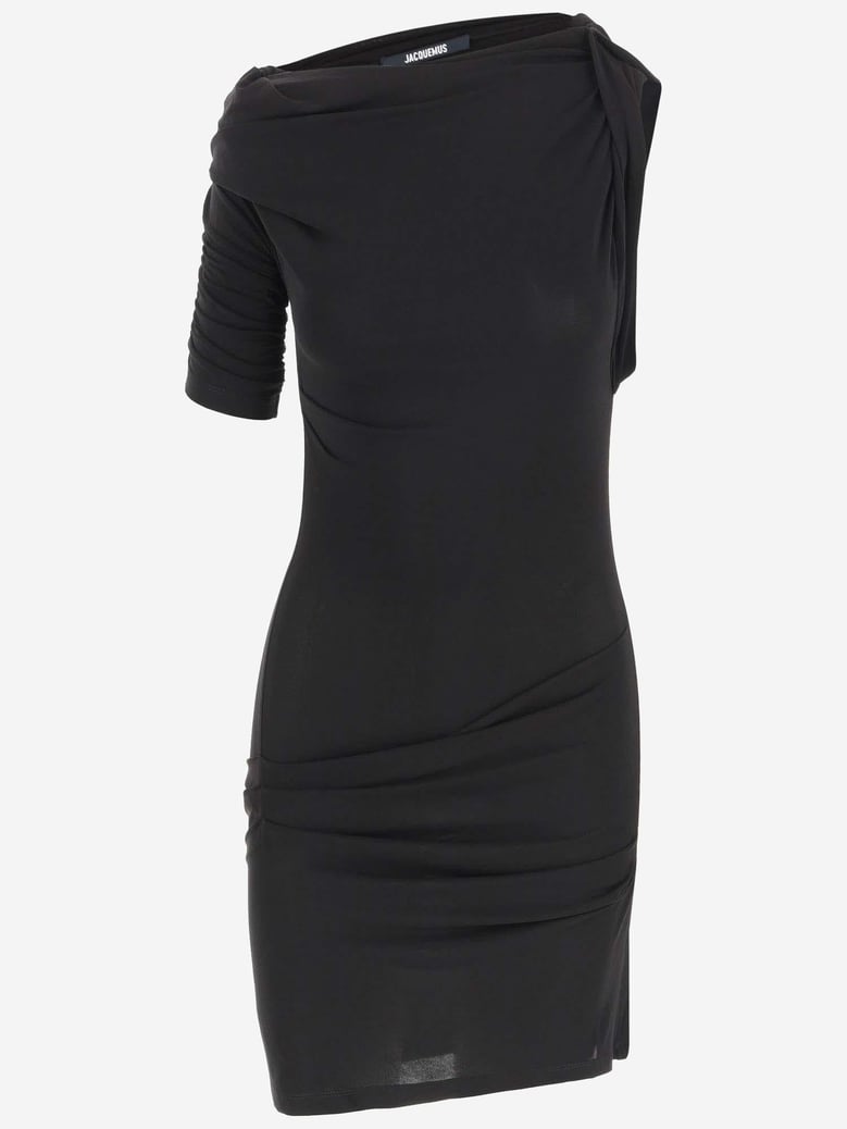 draped mini dress by Selfnex