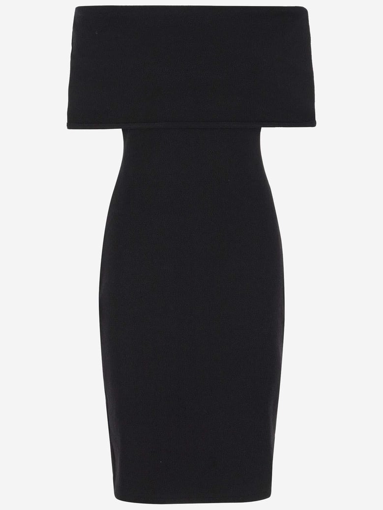 dress in stretch nylon, black by Selfnex