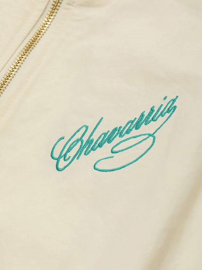 jacket with front embroidery, cream by Selfnex