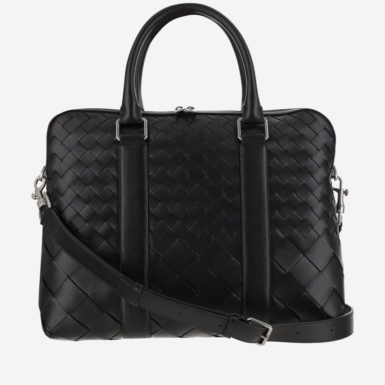 slim intrecciato business bag by Selfnex