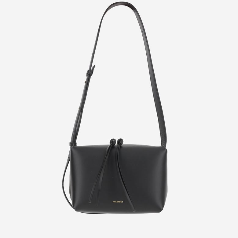 leather shoulder bag with logo by Selfnex