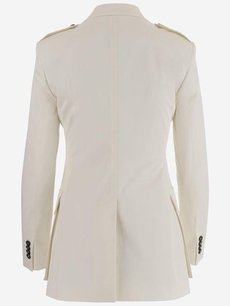 jacket stretch cotton white by Selfnex