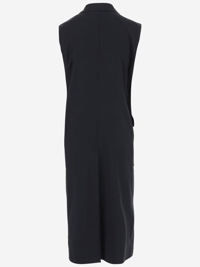 sleeveless double-breasted coat channah black by Selfnex