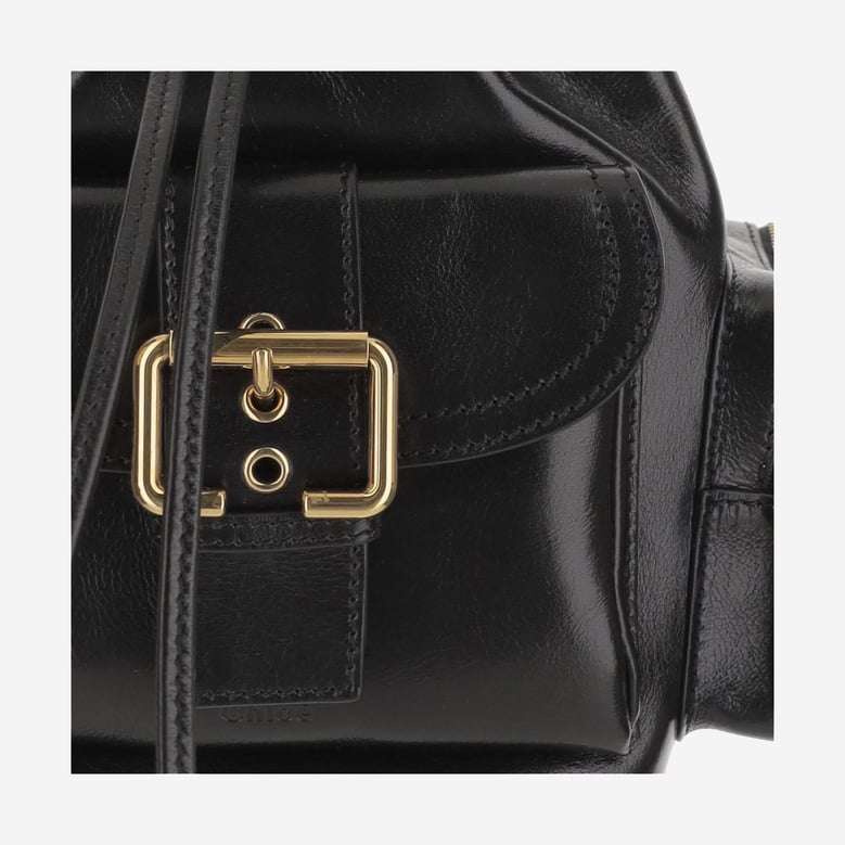 shiny leather shoulder bag by Selfnex