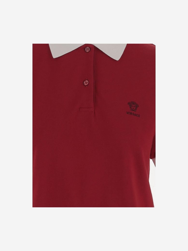 cotton polo shirt red by Selfnex