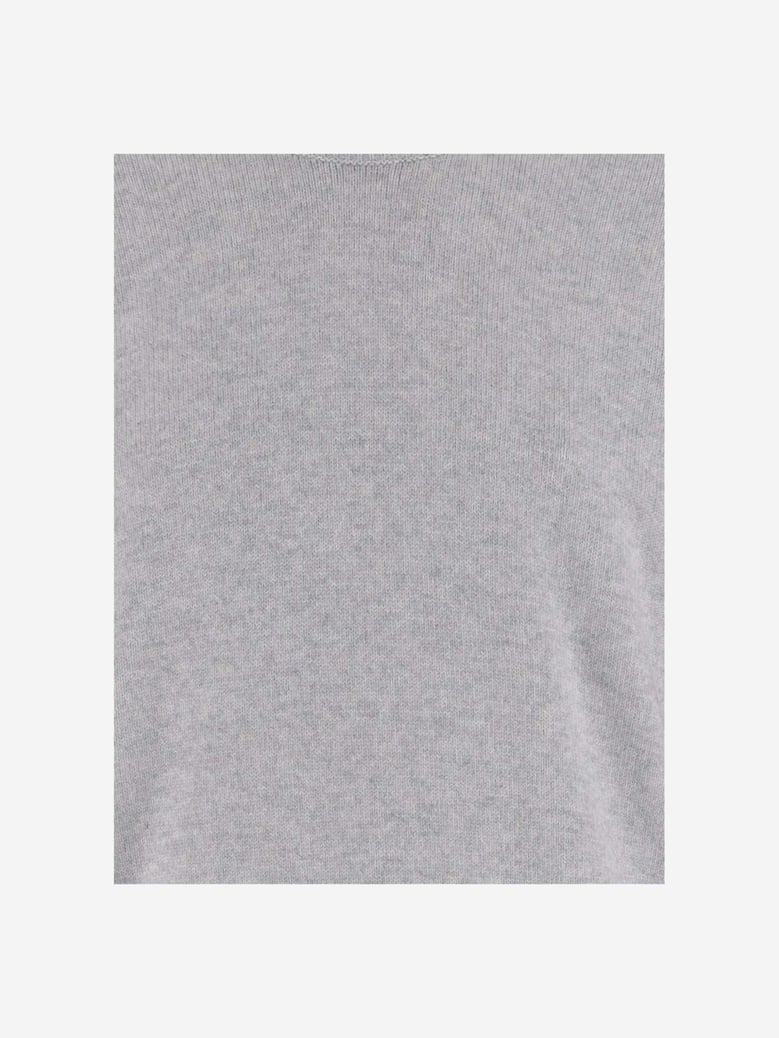 cashmere sweater with leather detail by Selfnex