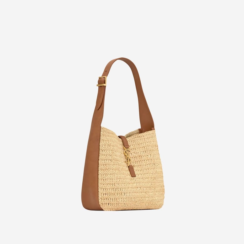 shoulder bag le 5 à 7 raffia and leather by Selfnex