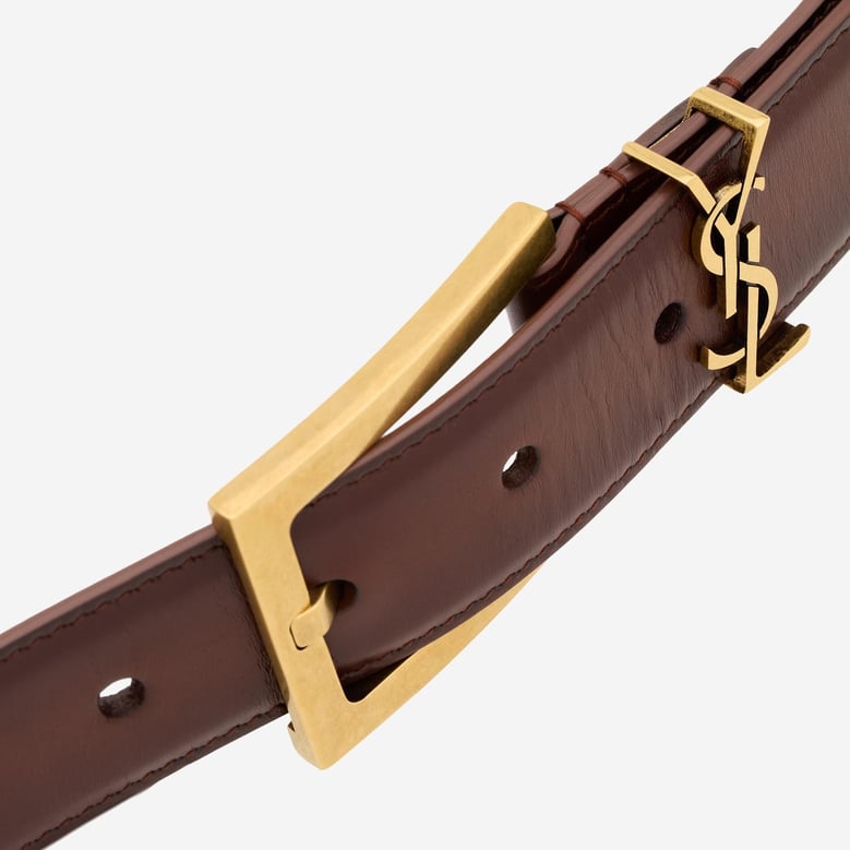 leather belt cassandre brown by Selfnex