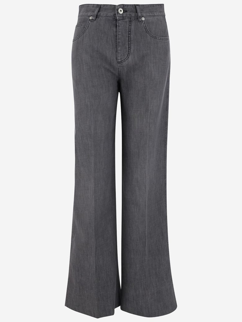 cotton denim jeans in black by Selfnex