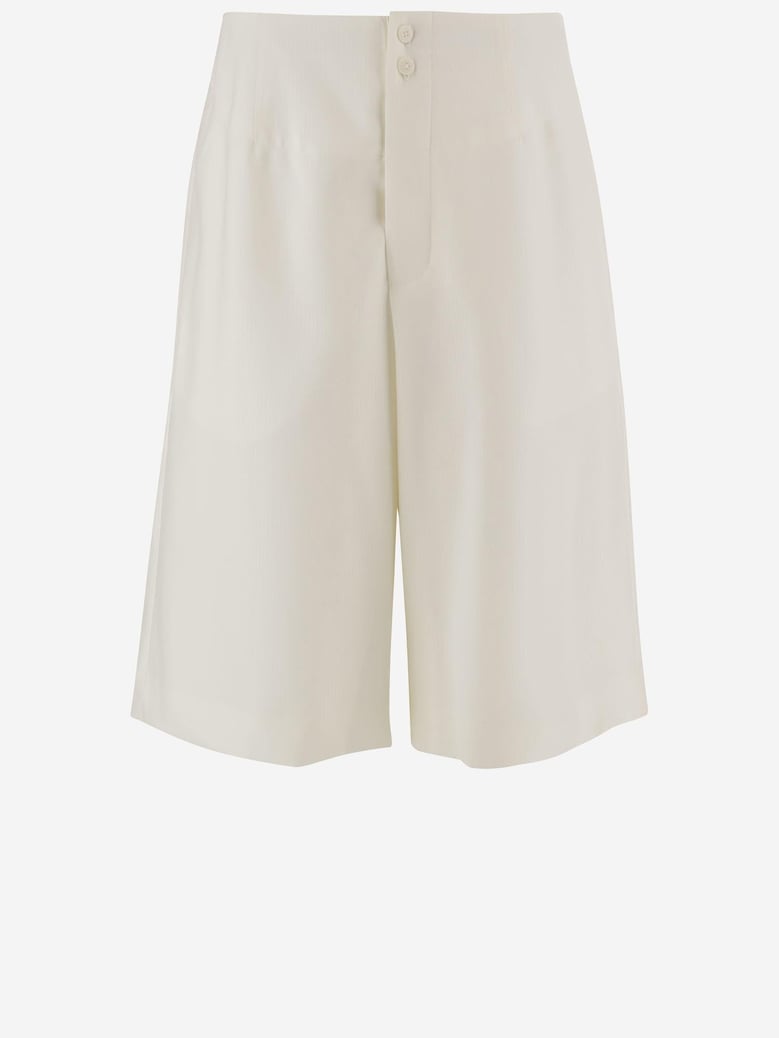 short trousers moisson white wool by Selfnex