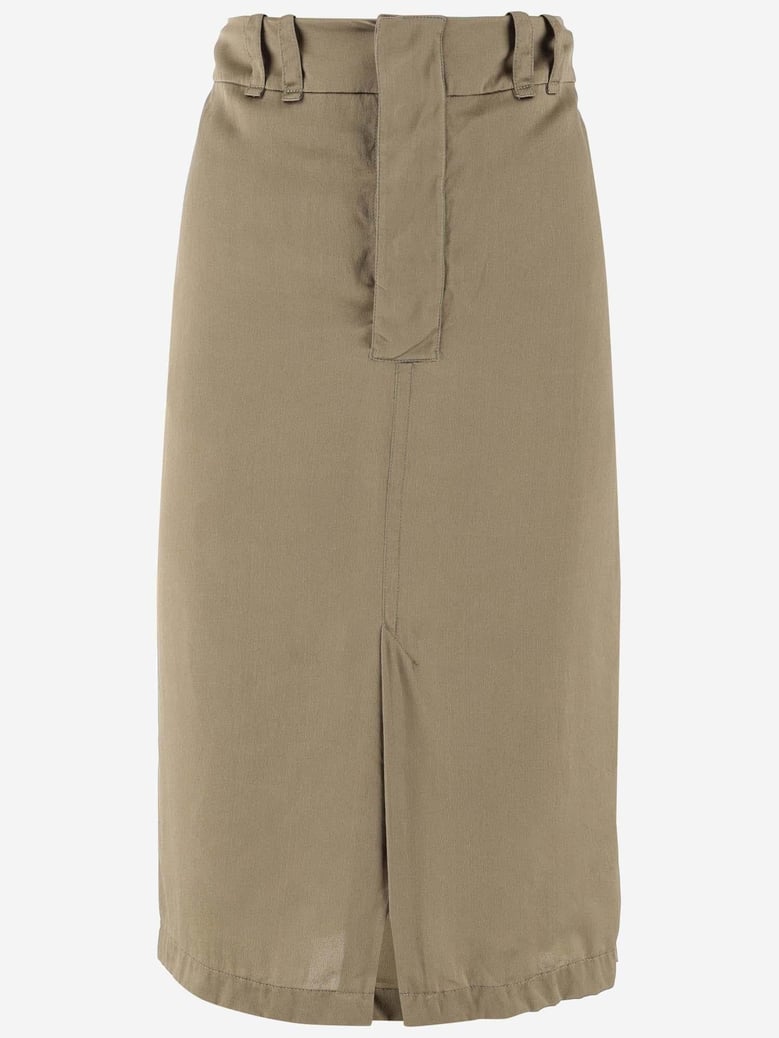 silk skirt beige by Selfnex