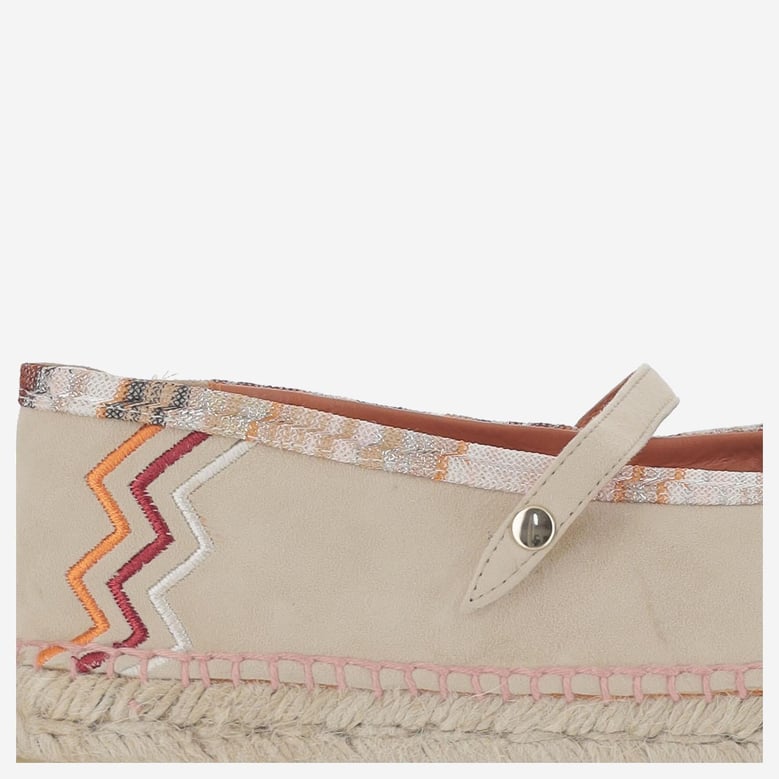 espadrilles zigzag viscose-blend beige by Selfnex
