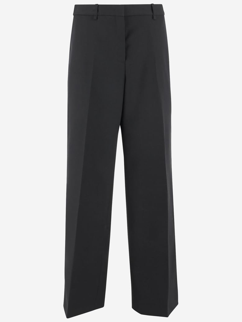 trousers tailored wool gabardine black by Selfnex