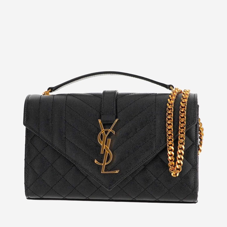 small leather monogram envelope bag by Selfnex
