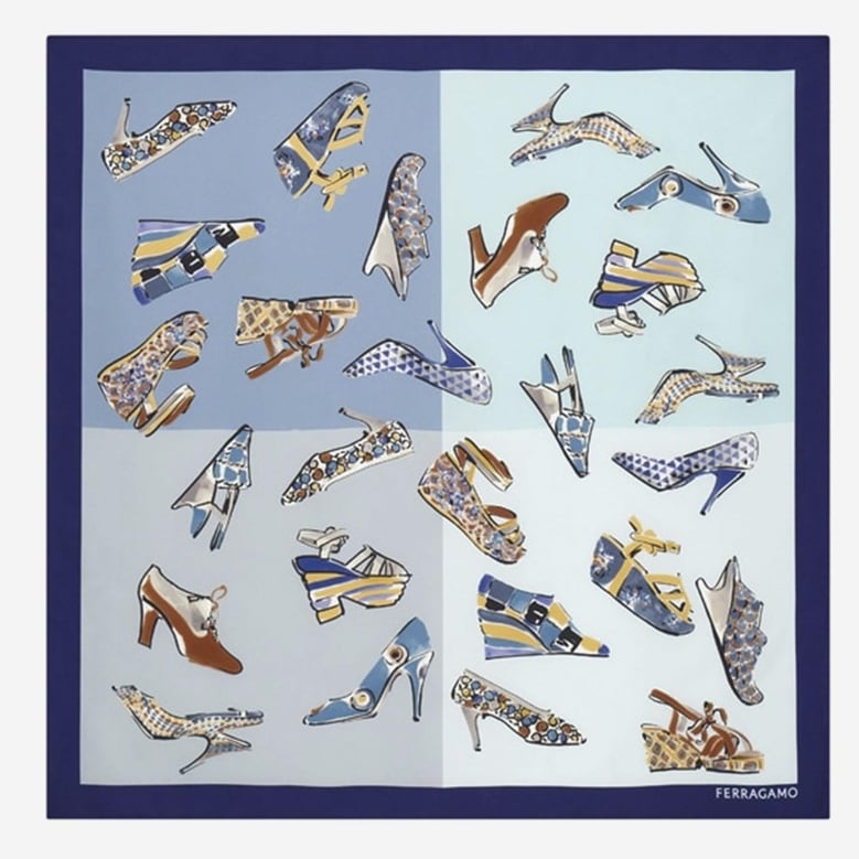 silk scarf with genio print by Selfnex