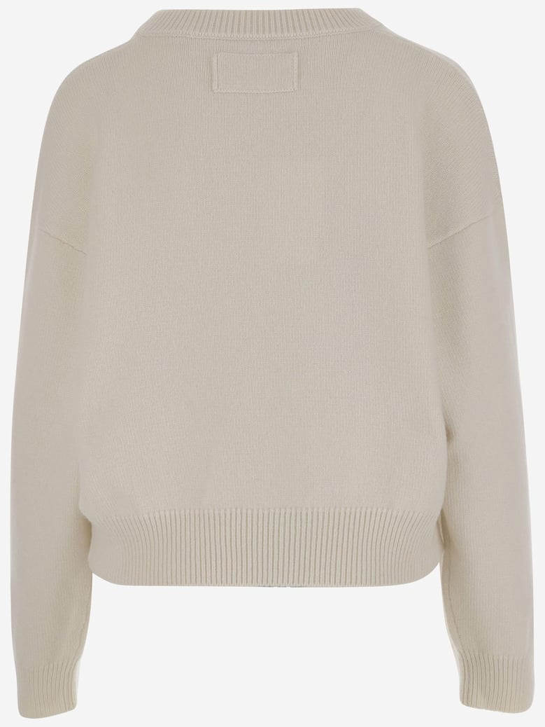 cashmere sweater with v-neck by Selfnex