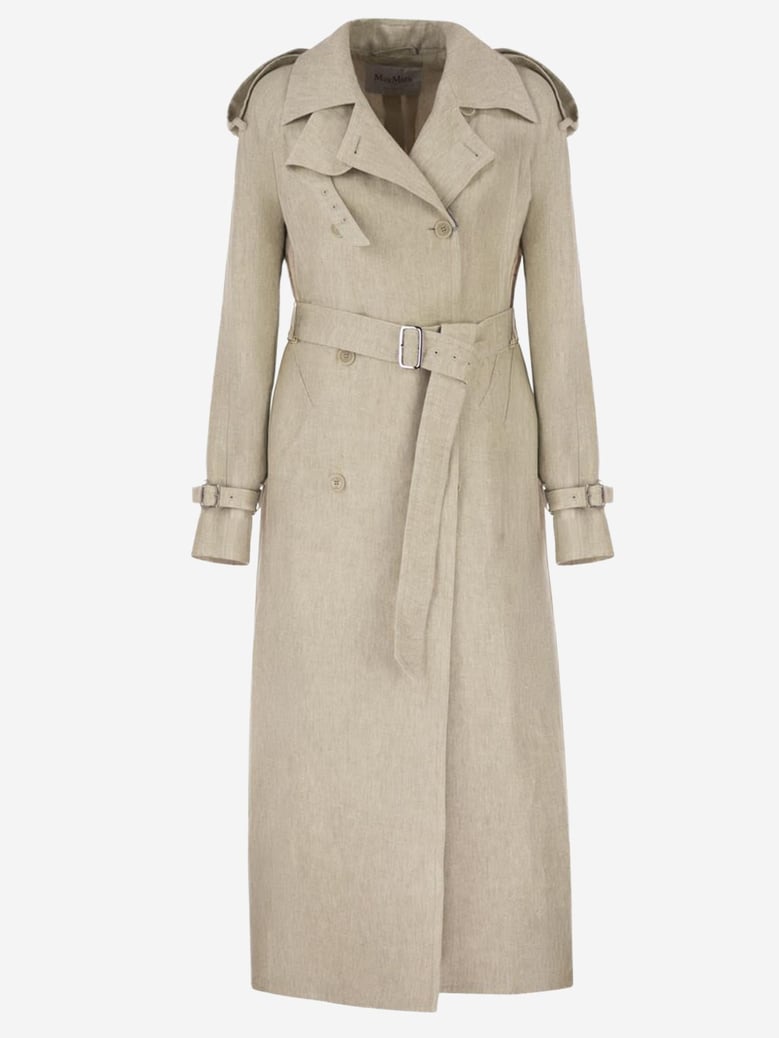 coat spedaggi beige linen by Selfnex
