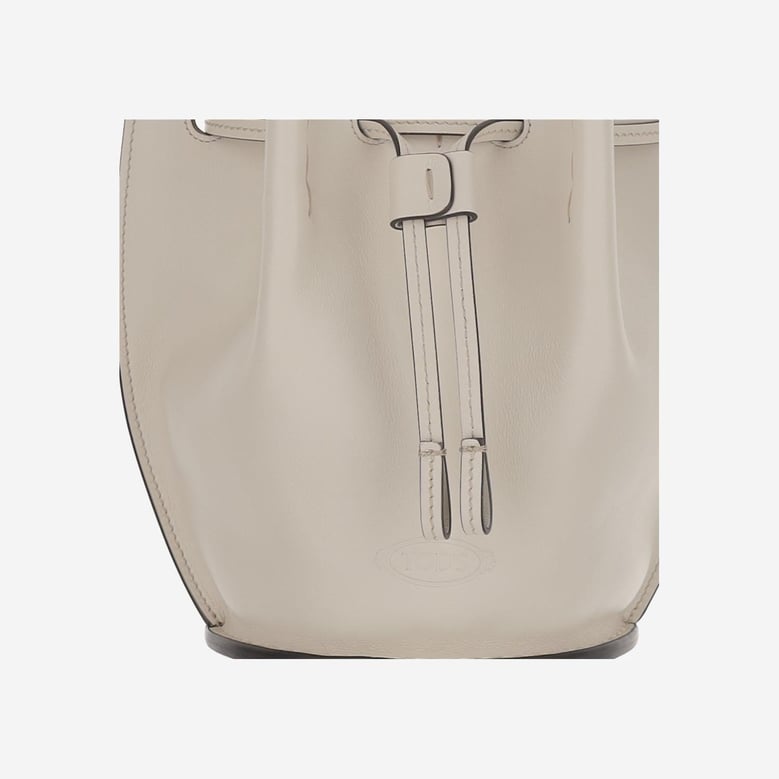 small leather bucket bag by Selfnex