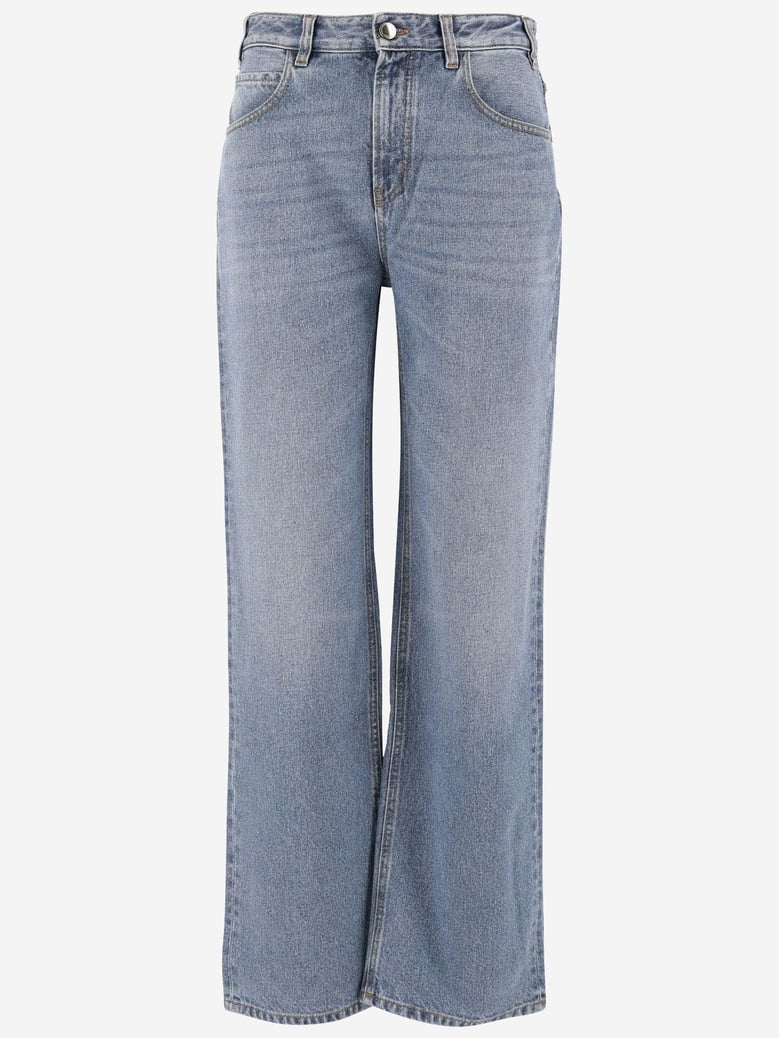 straight leg denim jeans by Selfnex