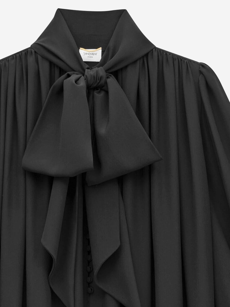 dress silk crepe black by Selfnex