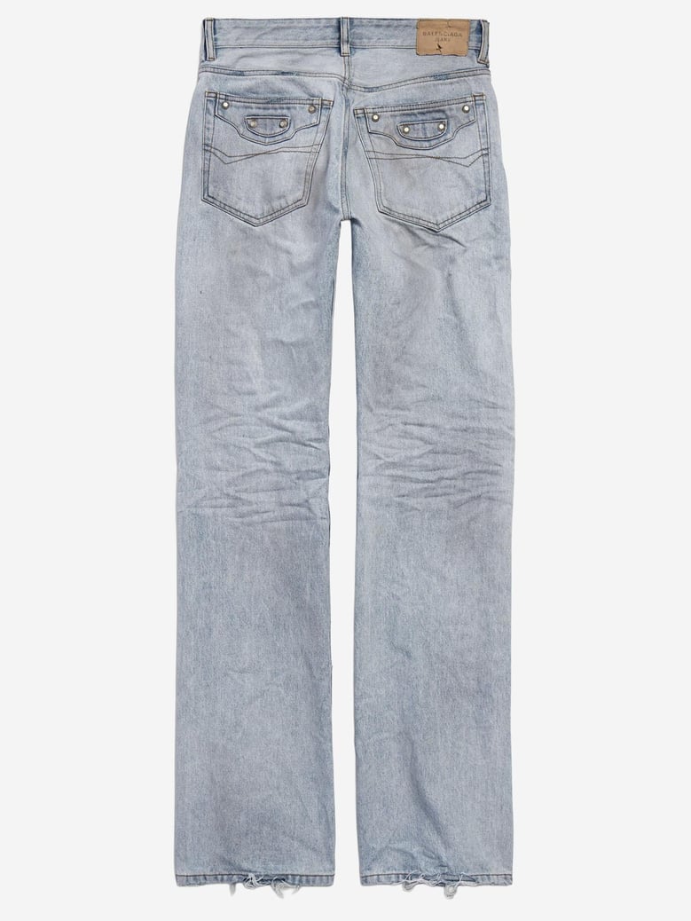 light blue cotton denim city jeans by Selfnex