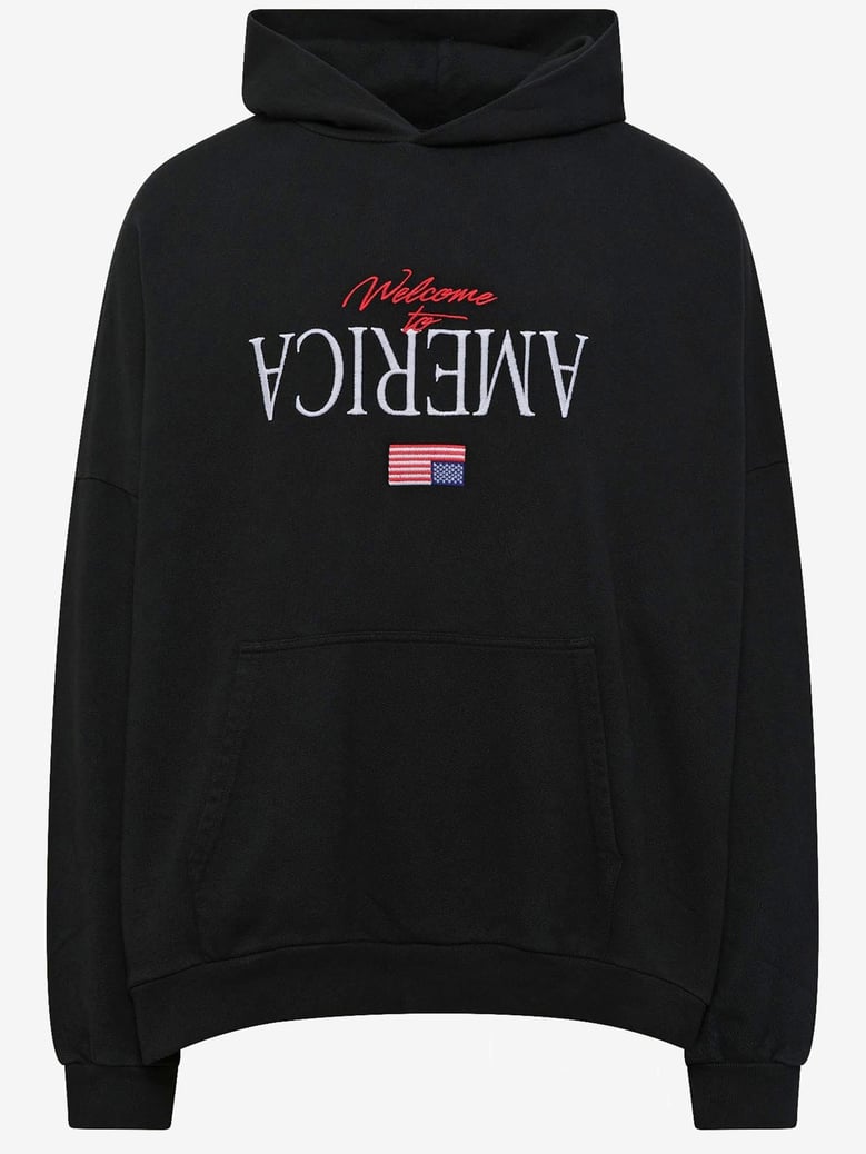 cotton sweatshirt black by Selfnex